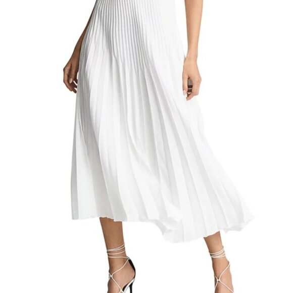 REISS Dora Pleated Midi Skirt, Size 2 - Picture 2 of 12